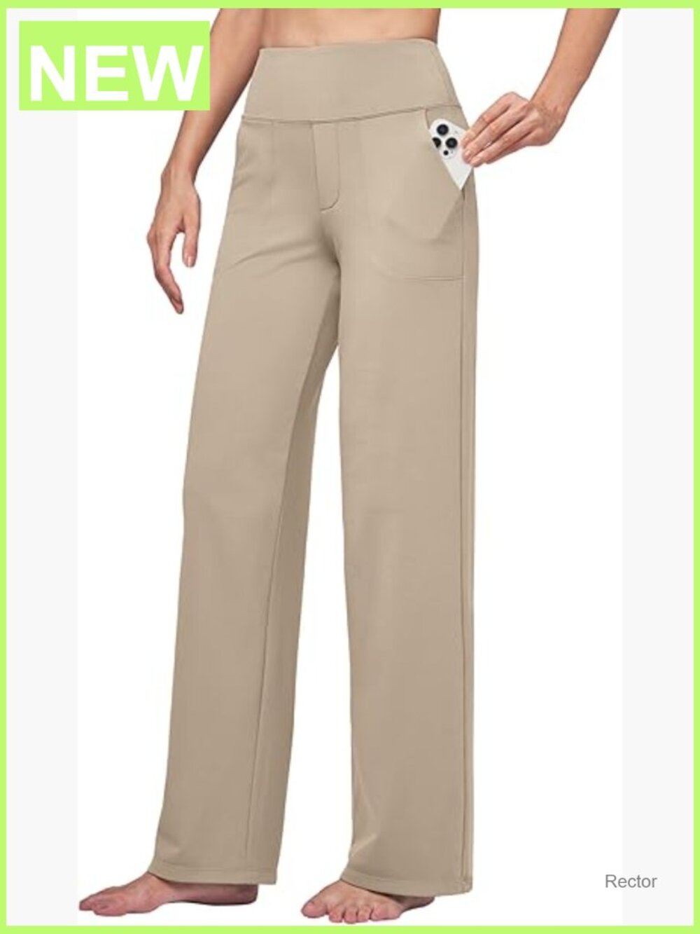 High Waist Wide Leg Yoga Dress Pants with Pockets